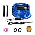 MEASUREMAN 25FT Heated Water Hose for RV Freeze Protection, -45 ?Min. Working Temperature Heated Garden Water Hose, Auto-Heating, GFCI Protection
