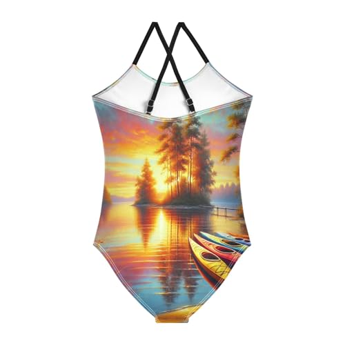 Lake Boat Holiday Girls Swimsuit Bathing Suit Summer Beach One Piece Swimsuits Swimwear2