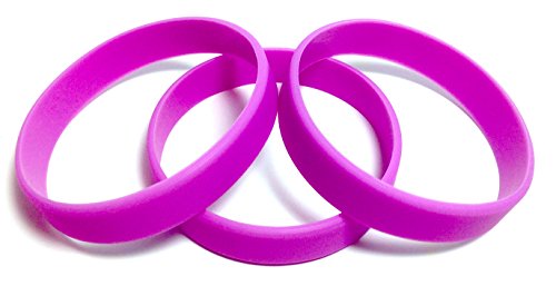 Image of TheAwristocrat 1 Dozen (12) Multi-Pack Blank Rubber Wristbands Silicone Bracelets - Select from a Variety of Colors