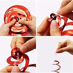 GAKA Pink and Orange Foil Hanging Ceiling Swirls Garland,Star Swirl Streamer Decorations for Birthday,Anniversary,Graduation Party Supplies(24Pcs) - Image 3