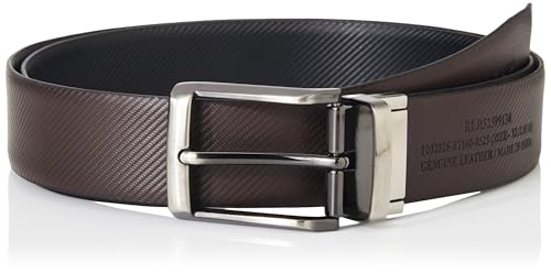 Image of Peter England Men's Reversible Leather Belt & Leather Wallet Combo - Premium Set