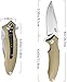 Eafengrow EF339 Folding Knife D2 Blade and G10 Handle with Clip Folding Camping Knives Outdoor Pocket Knives (desert)