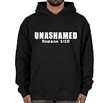 Unashamed #11 Romans 116 Christian Hoodie Black Small Religious Sweatshirt S