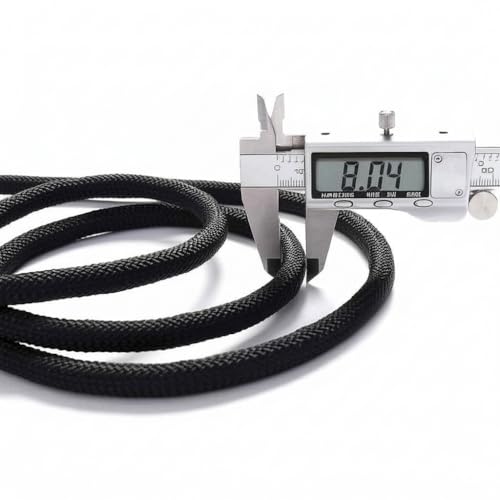 Image of ART IFACT 66 Feets of 8mm Outdoor Safety Rope with Screw Lock Carabiner - Heavy Duty Static Utility Rope for Camping, Rescue, Emergency Escape & Tree Work (Black)