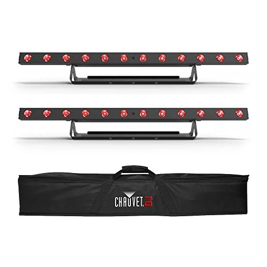 2 x Chauvet DJ färgband T3 Bluetooth trådlös LED-belysning bar inkl. bärväska