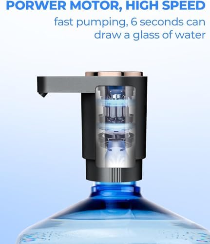 Water Dispenser Pump Water Pump for 5 Gallon Bottles, USB Rechargeable Water Bottle Pump, Portable Water Jug Dispenser for Home, Kitchen, Office, Camping — view 2