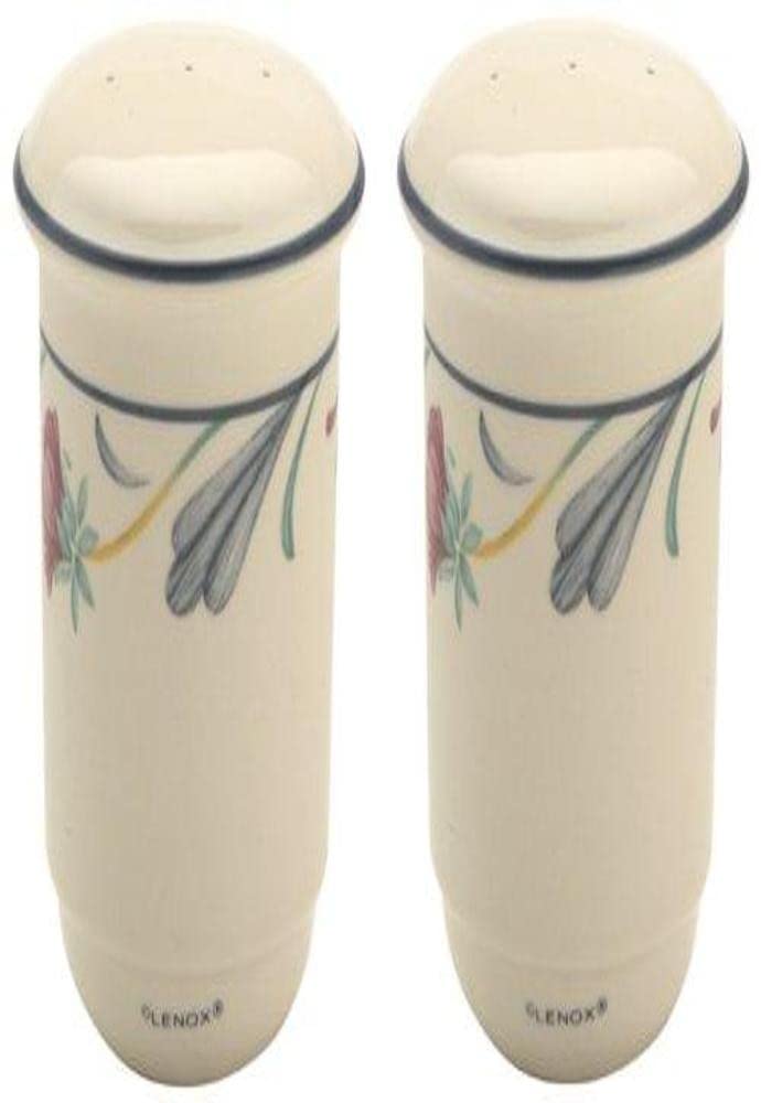 Salière et poivrière coquelicots Lenox en porcelaine bleue pour table