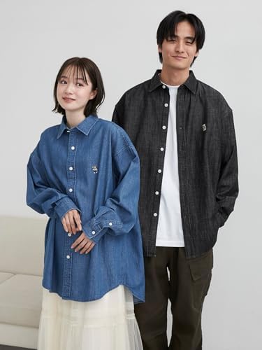 Amazon.co.jp: [コーエン] ワンポイントベア刺繍デニムシャツ