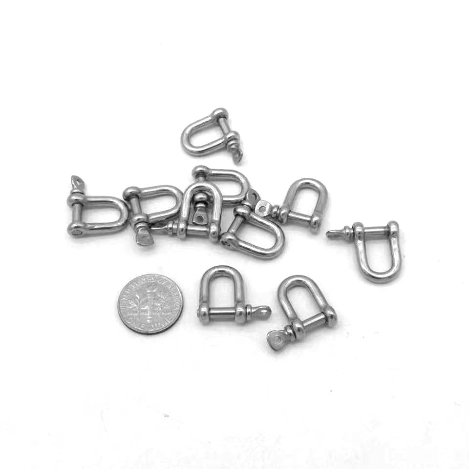 316 Stainless Steel D Shackle, Mini Shackles Bracelet,for Paracord Jewelry, Marine Grade Sailing Rigging Shackles,10 Pieces (1/8") - Image 5