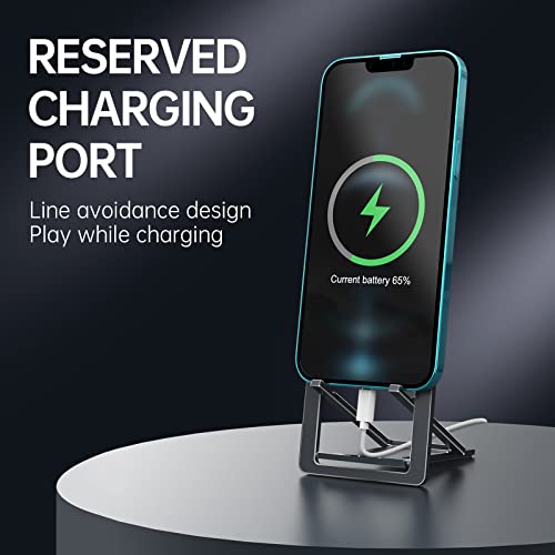 Ultra-Thin Cell Phone Stand Tablet Holder, Foldable Portable Pocket-Size Aluminum Smart Phone Kickstand, Adjustable Mobile Cradle Dock Cradle For Desk(Silver) #TOP5