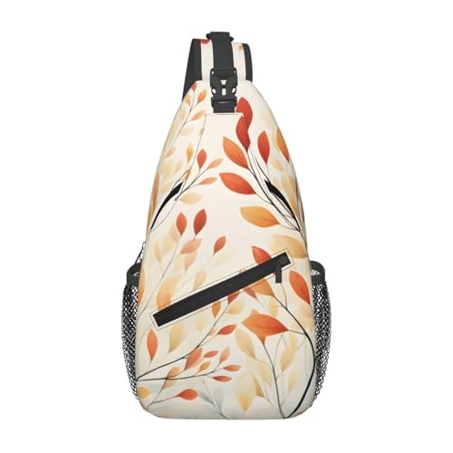 Bolso tipo bandolera con estampado hojas otoño unisex miniatura 1