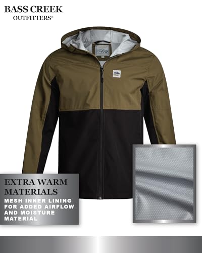 Bass Creek Outfitters Mens Windbreaker with Hood - Zip Up Mens Lightweight Jackets with Reflective Back Tape for Outdoor Work4