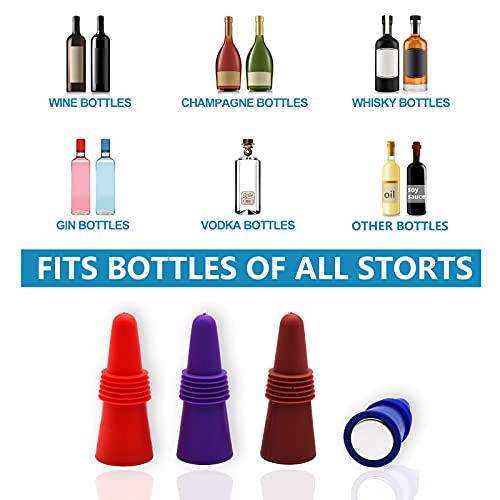 Boomiboo Wine Stoppers Beverage Bottle Sealer Soft Silicone Wine Bottle Stoppers Corks With Grip Top For Keeping Wine Champagne Fresh thumb #3