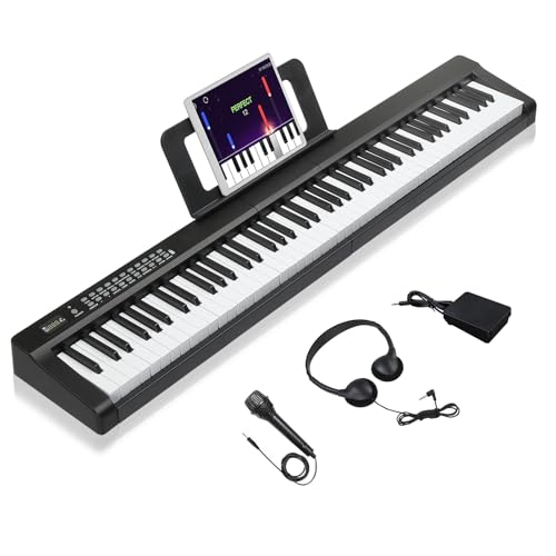 Ktaxon 88 Key Keyboard Piano with Bluetooth MIDI, 3 Teaching...