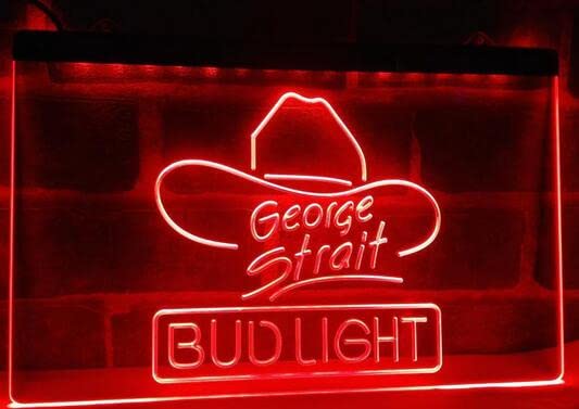 Shop Bar Pub Led Store Led Sign for Buds 12x8 Inch Man Cave Decor Garage Wall Sign (Red)