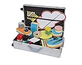 Moderatorentrolley MAULpro advanced, HxB 630 x 385 x 195 mm, mit Rollen, inklusive 2923 Einzelteilen. Anlieferung = montiert. Höhe = 630 mm. Breite = 385 mm. Tiefe = 195 mm. Material = Aluminium. Eigenschaft = verschließbar. Farbe = silber. Lieferumfang = 30 Flipchartmarker XL, 4 Flipchartmarker XXL, 1500 Moderationskarten, 20 Moderations-Wolken, 960 Klebepunkte, 400 Signal-Nadeln, 1 Nadelkissen, 1 Schere, 1 Cutter, 4 Klebestifte, 1 Kreppband, 1 Teleskop-Zeigestab mit Kugelschreiber. Produkttyp