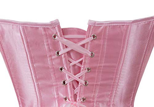 Frawirshau Corset Tops For Women Plus Size Corsets Pink Corset Top Renaissance Corset Pink Burlesque Corset Size M #TOP5