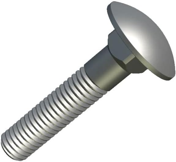 M10x200mm Coach Bolts by Keple, 5 Pack Alloy Steel, Square Neck