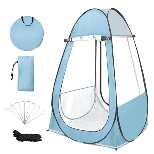 Pop Up Tent, Clear Outdoor Tents Camping Fishing, 39' L x 39' W x 64' H Portable Instant Shelter Rainproof - Windproof for Beach, Sports, Upgraded and Thickened PVC- Easy Set Up