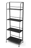 Maury's Scaffale Industriale con 4 Ripiani, Dimensioni 62x34x151 cm, Colore Nero,Aggiungi un Tocco Moderno e Funzionale al Tuo Spazio
