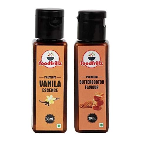 foodfrillz Vanilla and Butterscotch Flavour Essence Combo Pack of 2 60 ml Cover