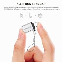 MOGOOD USB-C auf USB 3.0 Adapter, 5Gbps, OTG, Silber, MacBook, Chromebook – Ansicht 6