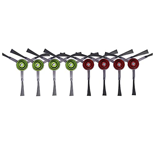 Hojffuue 8 STÜCKE Seiten BüRste für ECOVAC DEEBOT OZMO T9 T9 / T8 MAX T8 T8 / N8 Roboter Vakuum Staubsauger ZubehöR Cover