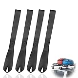 Correas de amarre de 800 kg, 25 mm x 30 cm (4 unidades) – Juego de correas cortas y trabillas, correa de correa y bucle redondo, correas tensoras resistentes para el transporte seguro de coche