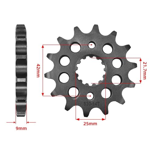 Pignon 14 dents pour chaîne 530 résout les vibrations sur Kawasaki GPX