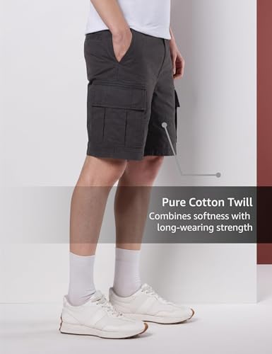 Image of Symbol Premium Men's Relaxed Fit Washed Cargo Shorts - Regular Fit | Pure Cotton (Available in Plus Sizes)