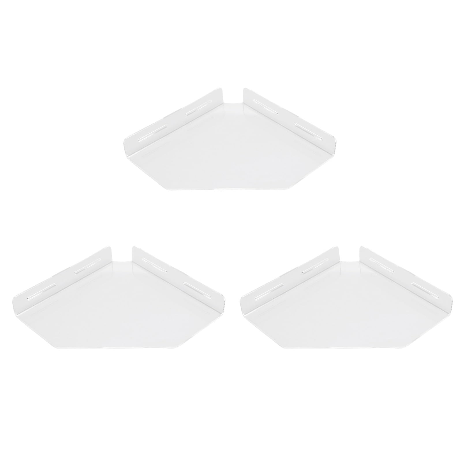 Étagères flottantes d'angle en acrylique pour organiser votre chambre ou salle de bain