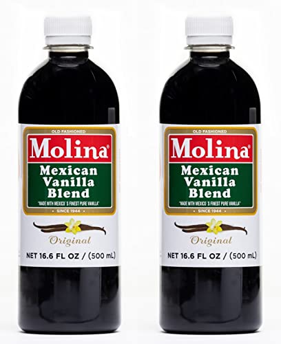 Molina Mexican Pure Vanilla Blend Flavoring 33.8oz (2 Pack of 16.9oz Bottles)