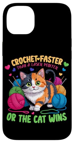 CROCHET FASTER THAN A LASER POINTER OR THE CAT WINS �X�}�z�P�[�X iPhone 14 Plus �p
