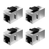 Vernickeltes Gehäuse und vergoldete RJ45 8-polige Stecker.
