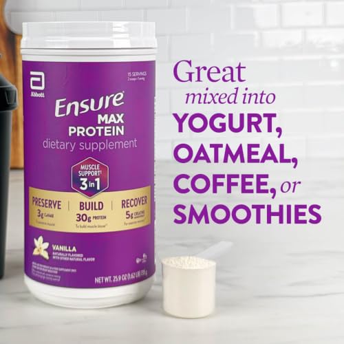 Ensure Max Protein 3-in-1, Vanilla Powder, 30g Protein, Creatine, 2 Pack - image 7