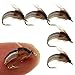 Xoeryoy 6Pcs Fly Fishing Flies Realistic Nymph Scud Fly Fishing Lures with Hook Artificial Insect Bait Lure for Fresh Water, Saltwat