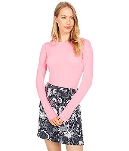 Jamie Sadock® Sunsense® Crew Neck Top Long Sleeve T-Shirt for Women – Straight Hemline – Blended Nylon Venus LG One Size