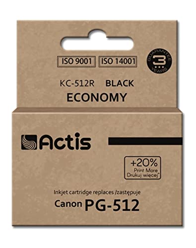 Actis KC-512R Black Ink Cartridge for Canon (Canon PG-512 Replacement) Standard