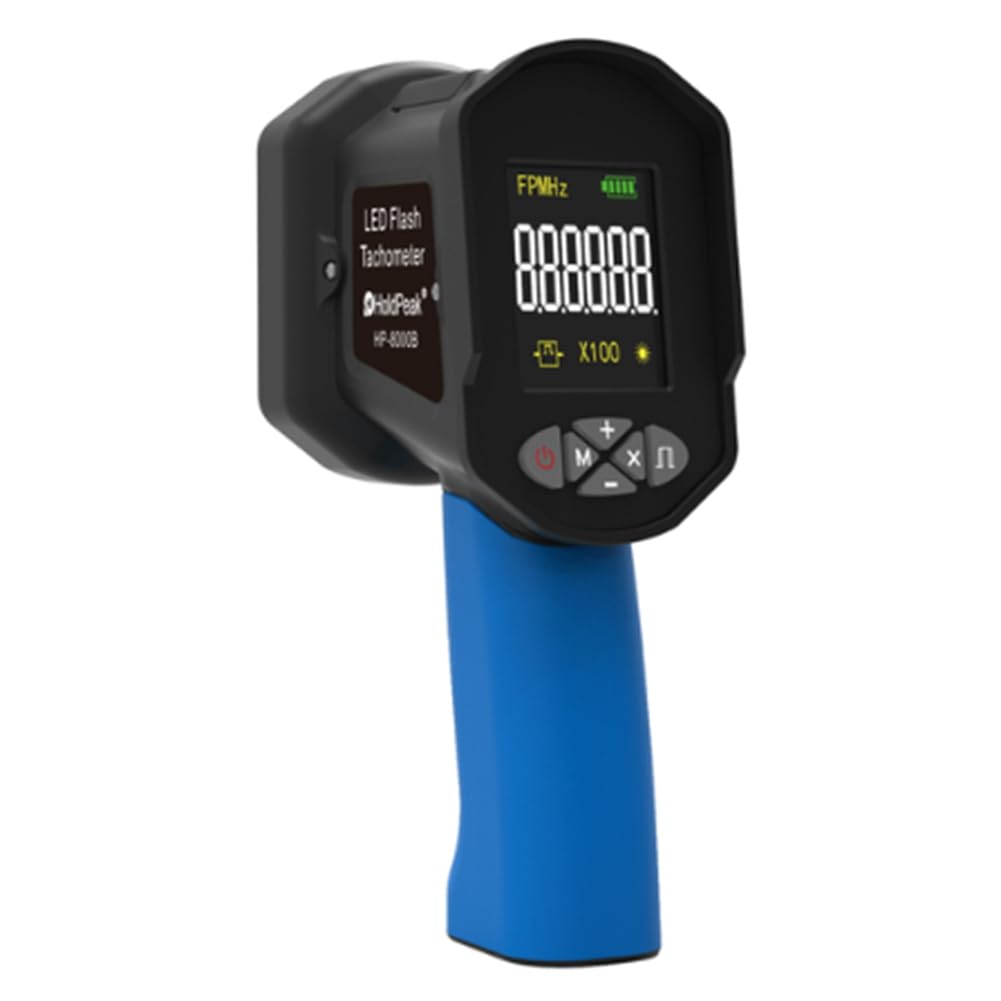 Jaywool Digital Handheld Stroboscope 60-99999 FPM Non Contact Strobe Tachomete High Accuracy 0.001% LED Flash Tachometer