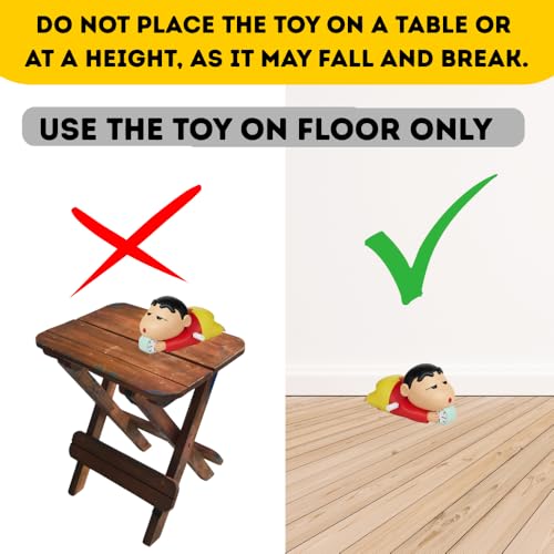 Image of FUNFOB Shinchan Moving Toy Action Figure Width -11cm Collectible PVC Multicolour | Shin-chan Moving - White