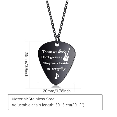 Cremation Jewelry Guitar Pick Urn Necklaces for Ashes for Women Men Cremation Keepsake Memorial Human Ashes Pendant for Loss of Loved Ones2