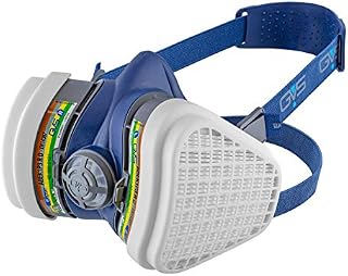 GVS SPR491 Elipse Mask with ABEK1P3 Filters for Multiple Gases, Vapours and Dust, Blue, M/L