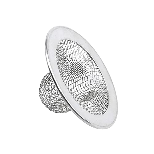 Antrader Kitchen Sink Strainer, 2Pcs Stainless Steel 2-Inch Diameter Mesh Round Filter Bathroom Bathtub Wash Basin Garbage Disposal Basket Filter - Image 4