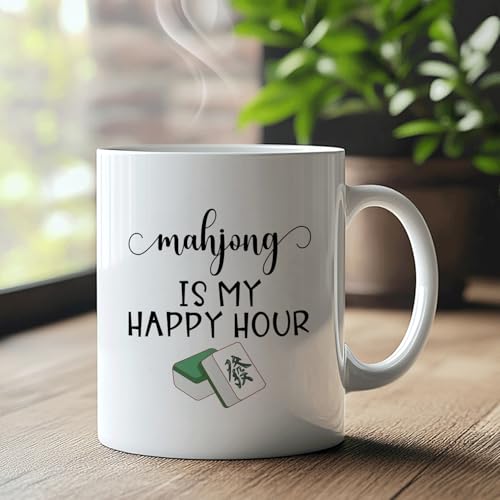 Taza de cerámica Mahjong para café 11 oz miniatura 2