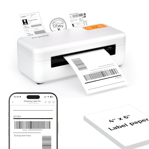 Joysea Bluetooth Shipping Label Printer, E41 Pro 4x6 Wireless Thermal Printer for Amazon, FedEx, USPS Labels, Compatible with iOS, Android, Windows Mac