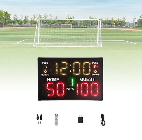 Marcador digital multisport con control remoto negro miniatura 3