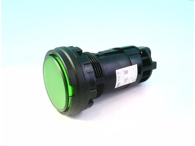 IDEC HW1P-1FQD-G-120V 120 V AC/DC, 22 MM Diameter, Assembly, Finger Safe, Flush, Full Voltage, Green, HW Series, LED LAMP, Pilot Light, Round Plastic Bezel