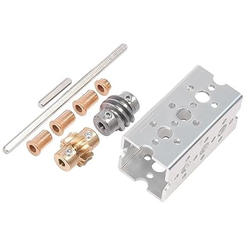 Pitsco Education TETRIX MAX 4:1 Aluminum Worm Gear Drivebox, Robotics Building Elements, Spare Parts for Robotics and Vehicles, Package Includes Spur Gear, Worm Gear, Channel, Axles, Bushings Cover