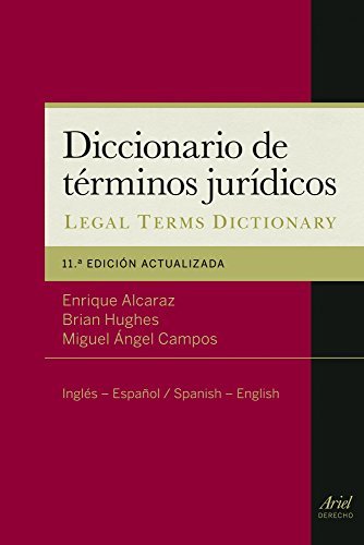 Diccionario de terminos juridicos ingles espanoi y espanol ingles / Spanish and English Dictionary of Legal Terminology (Spanish Edition) by Brian Hughes (2013-05-08)