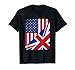 T-shirt avec drapeau britannique américain - Demi-anglais - Roots T-Shirt